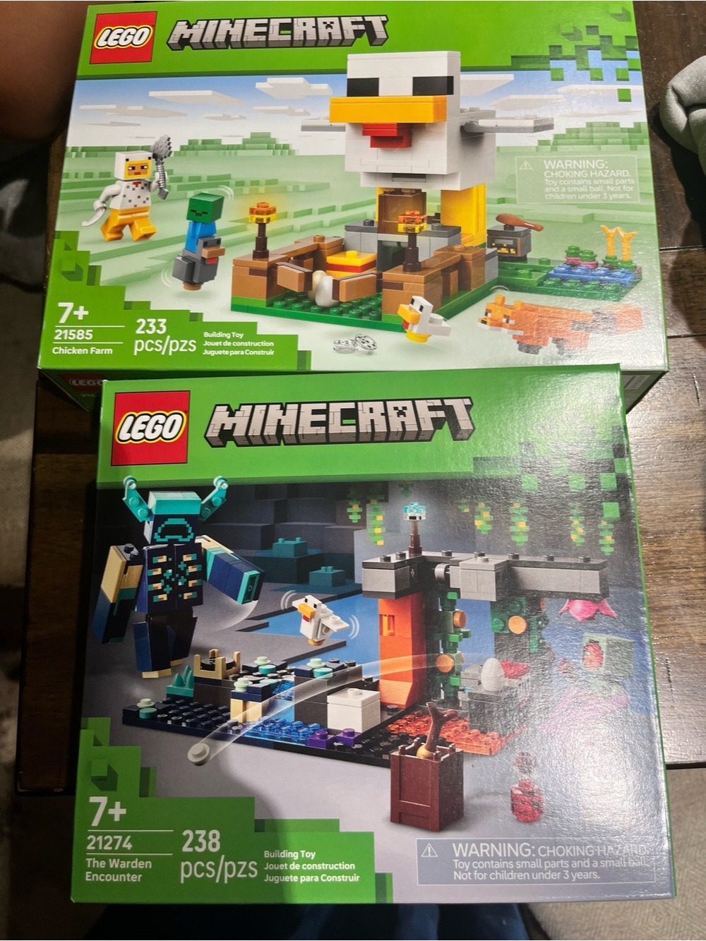 Brand New Minecraft Lego Sets: Chicken Farm and The Warden Encounter.